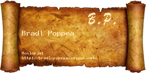 Bradl Poppea névjegykártya